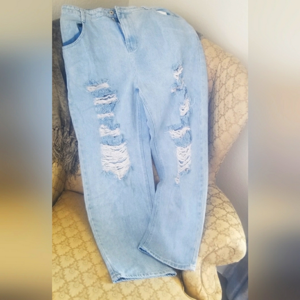 Distressed jeans